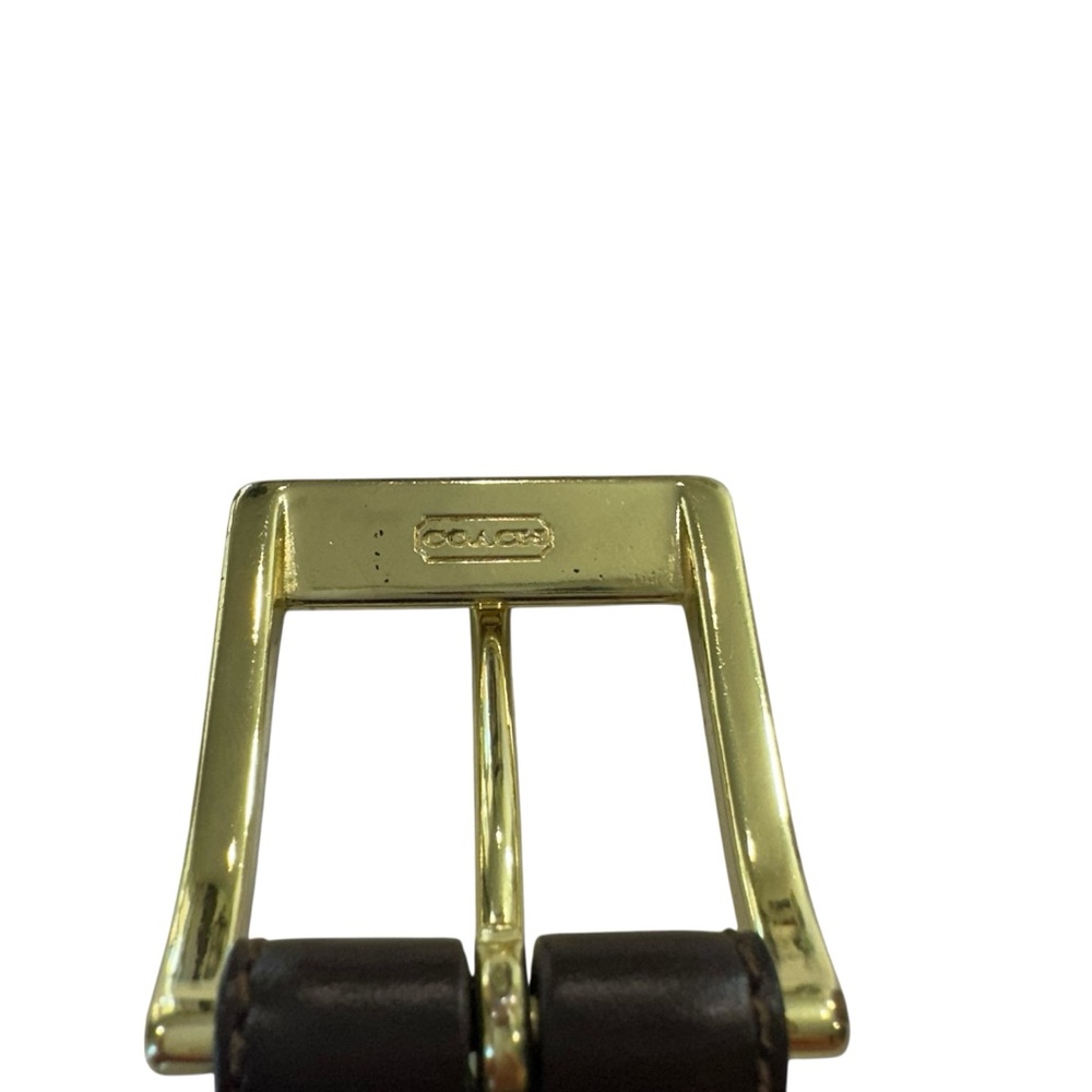 Coach Mens‎ 5953 Leather and Brass Brown Belt Size 40 - Picture 4 of 7